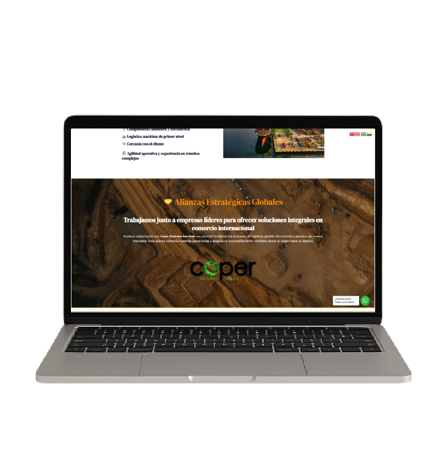 Sitio web corporativo de JECAN, empresa de comercio internacional y minería